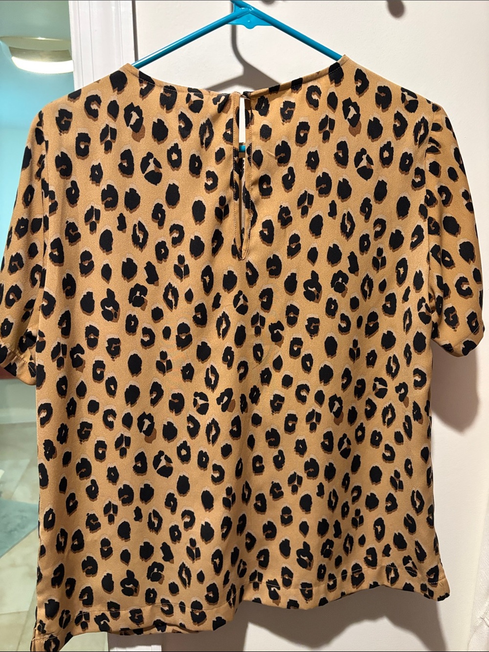 a new day Leopard Print Short Sleeve Top - Tan/Black - Picture 3 of 3